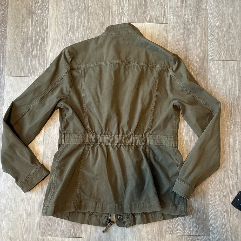 Lucky brand gorpcore field jacket Olive green zip up Moto jacket Biker style - Picture 5 of 5